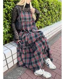 タータンチェック　コットンキャミワンピース WC ワンピース タータンチェックキャミワンピース : ZOZOTOWN