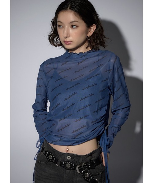 ANDREDAMO 売れ筋商品|||アンドレダモ Tシャツ トップス レディース Bodysuits Brown ANDRESD tシャツ corset style sheer tops コルセットスタイル