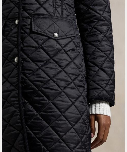 RALPHLAUREN ラルフローレン キルティング ロングコート 中綿 S 黒 キルティングコート ブラック ローレンラルフローレン – RECLO