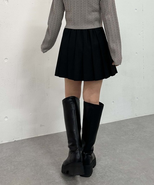 archives パンツ プリーツスカートレイヤードショートパンツ