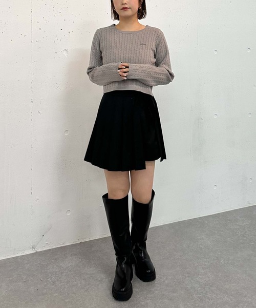 menot プリーツスカート ブラック　ショートパンツ MENOT | HOT ITEM💕 プリーツデザインショートパンツ ¥6,900