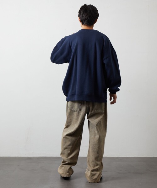 すぐにお届け♪ wtw リラックスフィット ピグメント スウェット FREAK'S STORE トレーナー スウェット 限定展開 ビッグ
