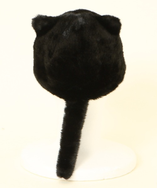 デザフェス購入　リバーシブル猫耳ファーベレー（しっぽつき） キャップ 帽子 しっぽ付きネコ耳ファーCAP レディース