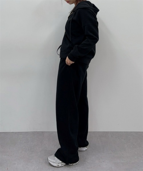 ニッセン スウェットパンツ ジャージ ドロストワイドパンツ