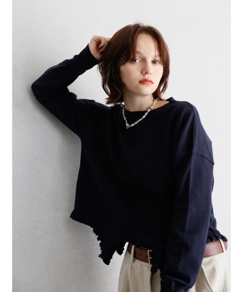 ニット/セーター Katrin TOKYO 2way frill knit Katrin TOKYO ニット セーター cropped frill knit レディース