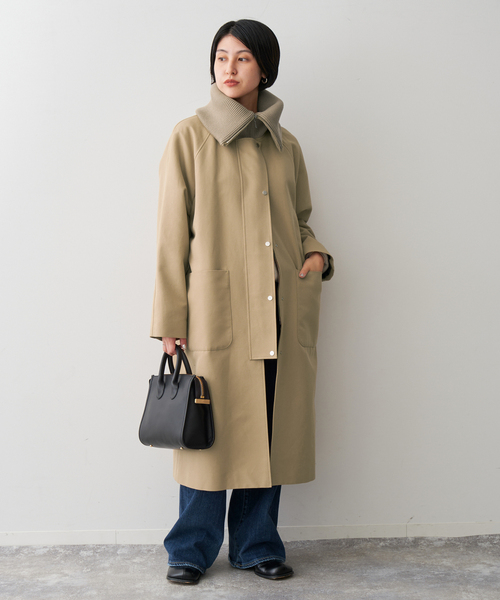 Spick＆Span コート アウター コットンダブルクロスリブカラーコート 