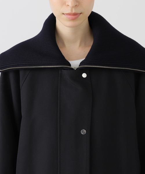 Spick＆Span コート アウター コットンダブルクロスリブカラーコート 