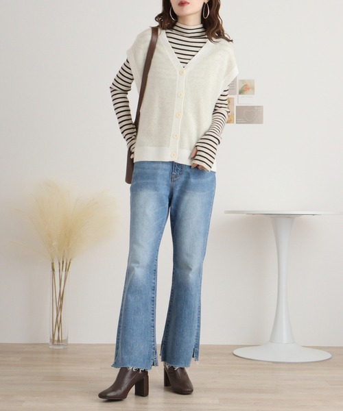 EGLANTINE ベスト ジレ Eglantine ヤク 前開きニットベスト