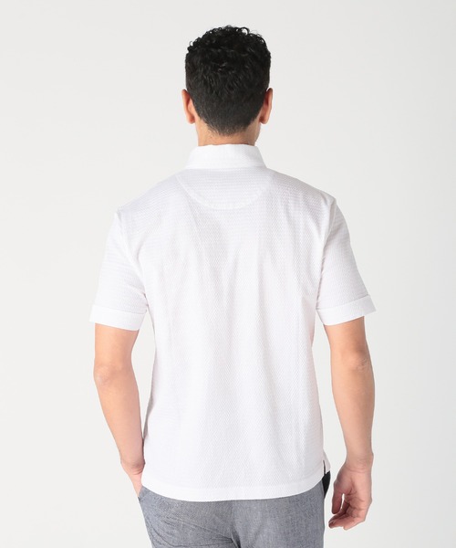 tシャツ 「ACTIVE TAILOR」サッカー織りポロシャツ「COOL MAX/吸水速乾」 メンズの画像