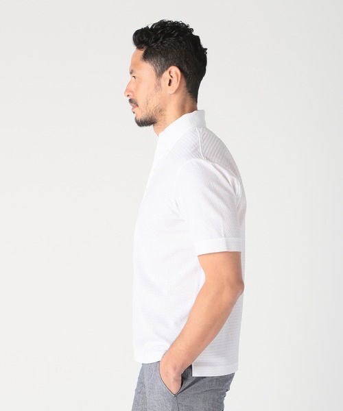 tシャツ 「ACTIVE TAILOR」サッカー織りポロシャツ「COOL MAX/吸水速乾」 メンズの画像