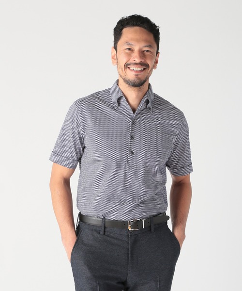 tシャツ 「ACTIVE TAILOR」サッカー織りポロシャツ「COOL MAX/吸水速乾」 メンズの画像