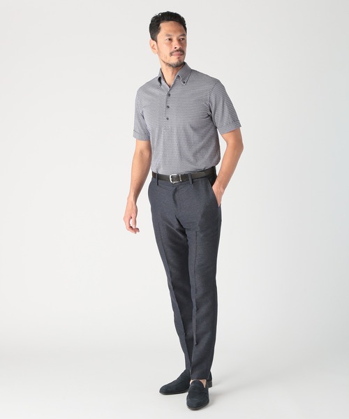 tシャツ 「ACTIVE TAILOR」サッカー織りポロシャツ「COOL MAX/吸水速乾」 メンズの画像