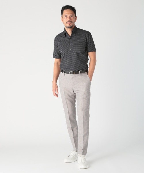 tシャツ 「ACTIVE TAILOR」サッカー織りポロシャツ「COOL MAX/吸水速乾」 メンズの画像
