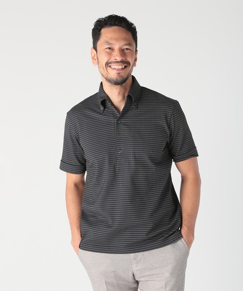 tシャツ 「ACTIVE TAILOR」サッカー織りポロシャツ「COOL MAX/吸水速乾」 メンズの画像