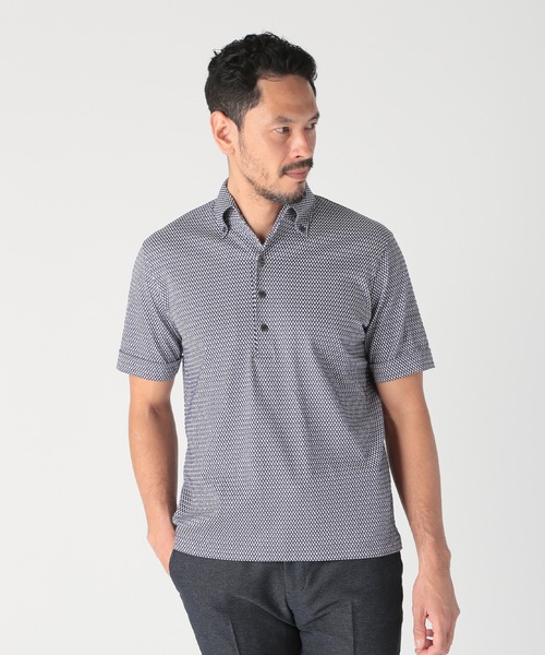 tシャツ 「ACTIVE TAILOR」サッカー織りポロシャツ「COOL MAX/吸水速乾」 メンズの画像