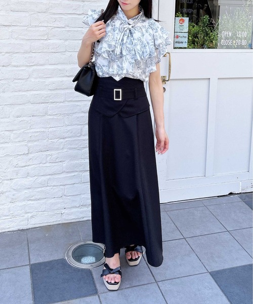 INGNI（イング） スカート コルセットドッキングフレアスカート