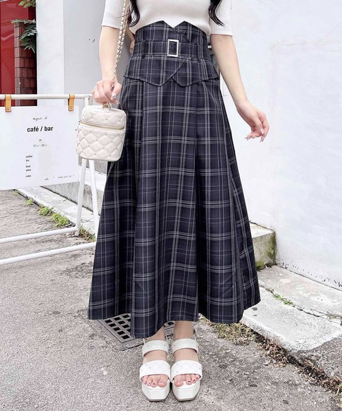 INGNI（イング） スカート コルセットドッキングフレアスカート