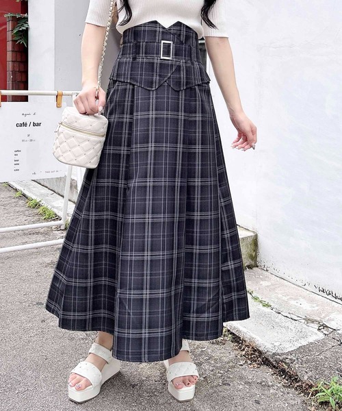 INGNI（イング） スカート コルセットドッキングフレアスカート