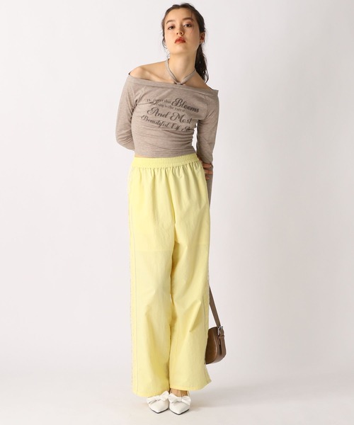 FOREVER21 パンツ 「2025SS」レースラインナイロンパンツ