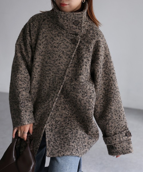 「Riberry」 ステンカラーコート MEDIUM グレー レディース_画像2