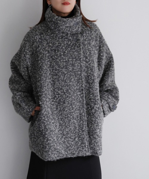 「Riberry」 ステンカラーコート MEDIUM グレー レディース_画像6