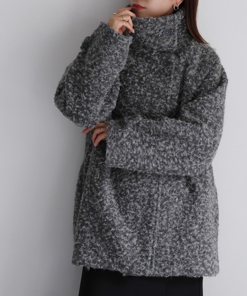 「Riberry」 ステンカラーコート MEDIUM グレー レディース_画像7