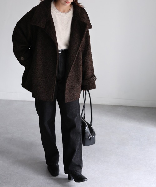 「Riberry」 ステンカラーコート MEDIUM グレー レディース_画像8