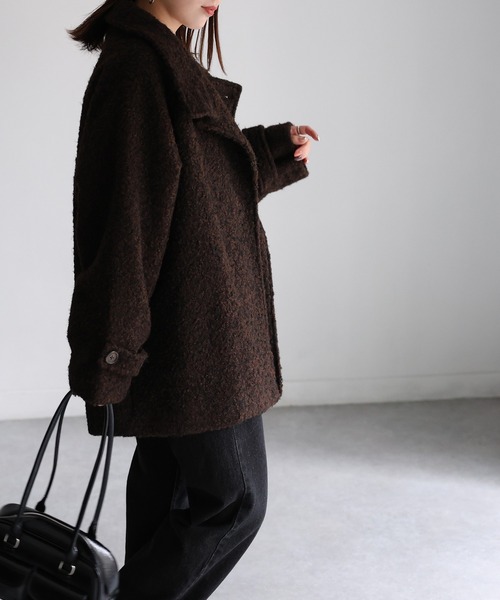 「Riberry」 ステンカラーコート MEDIUM グレー レディース_画像9