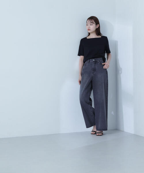 Natural Beauty Basic 半袖Tシャツ　チャコールグレー NATURAL BEAUTY BASIC 「NATURAL BASIC」 半袖Tシャツ MEDIUM