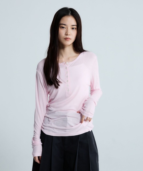 JEANASIS（ジーナシス） tシャツ セミシアーリブヘンリー LS/326122