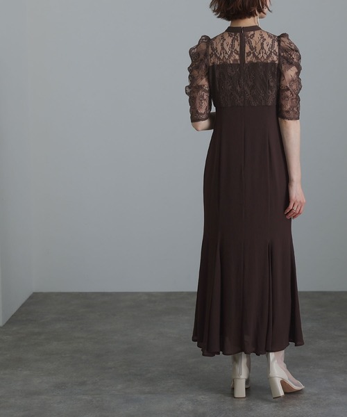 【Atlo by PourVous】半袖ワンピース　ブラック　オケージョンドレス atlo オケージョンドレス 小柄 ゆったり ワンピース 結婚式