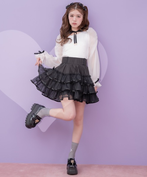 PATOU*セレブ感を演出*リサイクルファイユ ラッフルミニスカート PATOU*セレブ感を演出*リサイクルファイユ ラッフルミニスカート