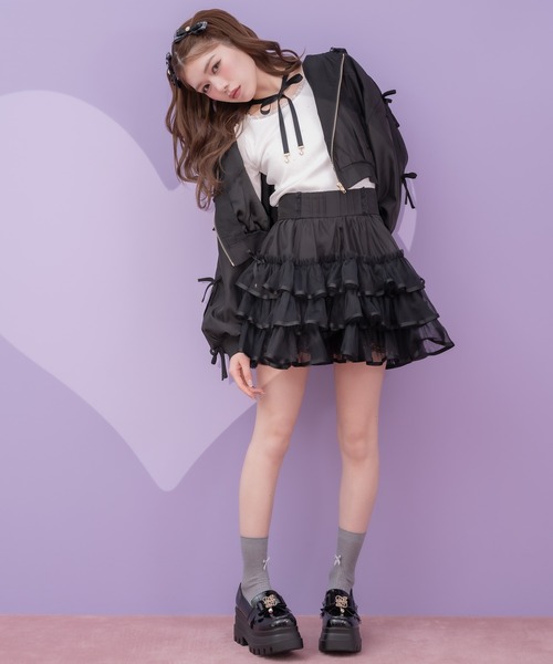 クチュールバイロジータ スカート ラッフルチュールミニスカパン