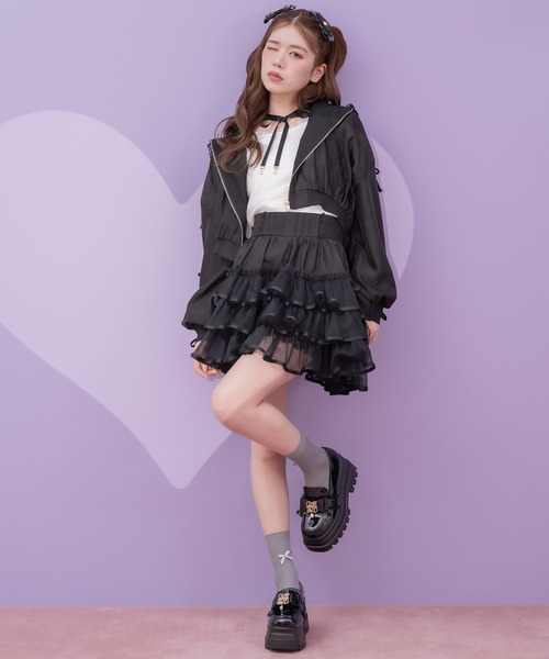 クチュールバイロジータ スカート ラッフルチュールミニスカパン
