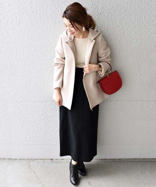 「Khaju」 コート 36 ネイビー レディース_画像2