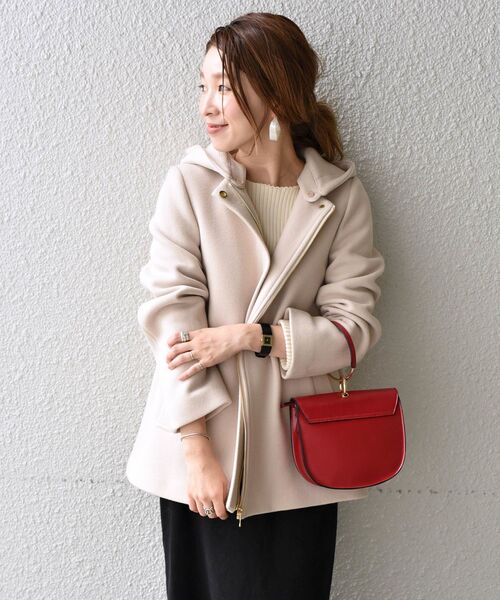 「Khaju」 コート 36 ネイビー レディース_画像5