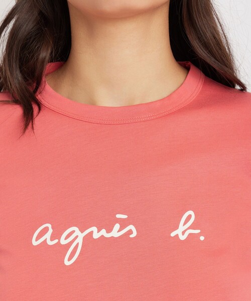 agnes b.（アニエスベー） tシャツ ロゴプリント コットン 半袖 T