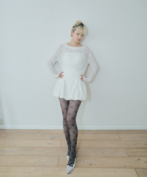 Smyeon tシャツ Lace sheer tops/レースシアープトップス