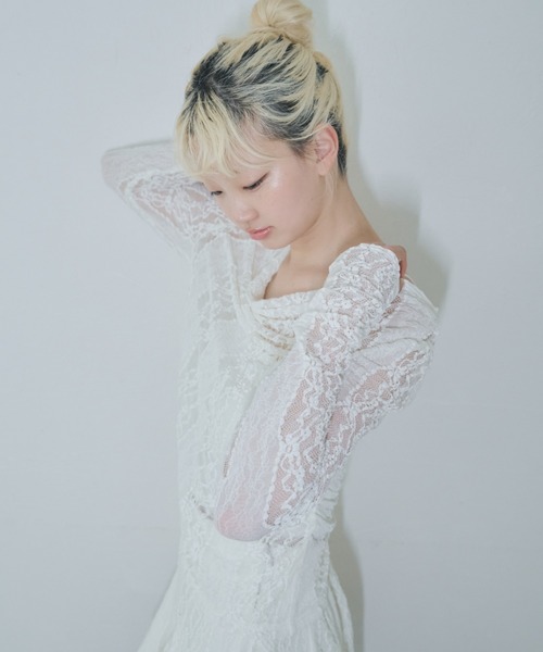 Smyeon tシャツ Lace sheer tops/レースシアープトップス