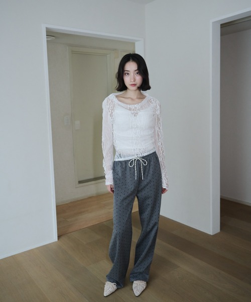 tシャツ Lace sheer tops/レースシアープトップス レディース Smyeon tシャツ Lace sheer tops/レースシアープトップス