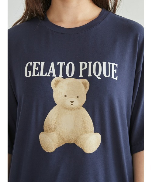 gelato pique セットアップ くま ルームウェア Tシャツ 短パン gelato pique パジャマ ルームウェア 「ONLINE限定」「接触冷感