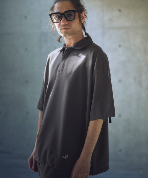 ポロシャツ ポロ ADAMPATEK/ripple looose polo shirt/リップルルーズポロシャツ(AP2514005) レディース メ