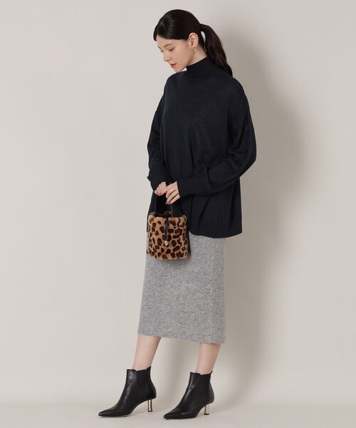 「EPOCA THE SHOP」 ニットスカート 38 チャコールグレー レディース_画像2