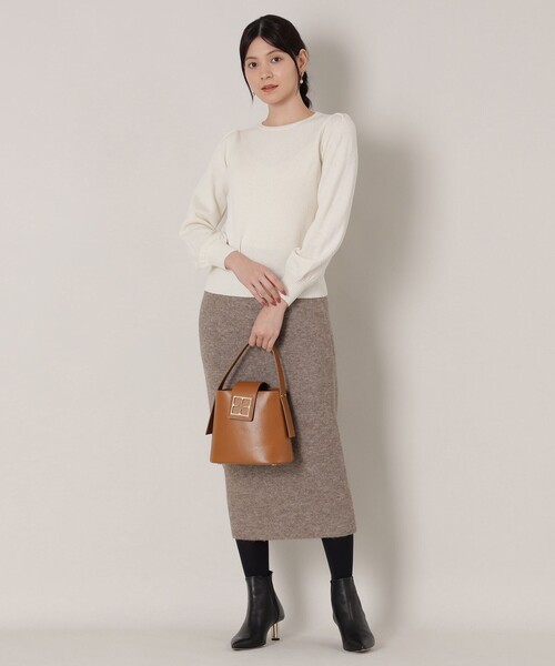 「EPOCA THE SHOP」 ニットスカート 38 チャコールグレー レディース_画像3