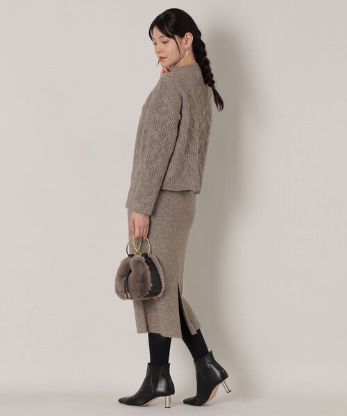 「EPOCA THE SHOP」 ニットスカート 38 チャコールグレー レディース_画像5