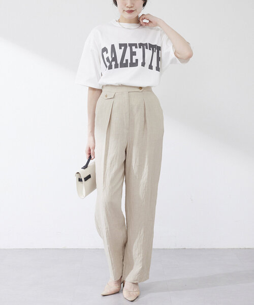 Whim Gazette パンツ リネンミリタリーパンツ レディース