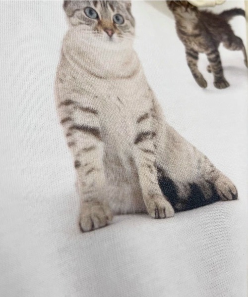 FreeZone tシャツ Y2k猫プリントTシャツ メンズ レディース