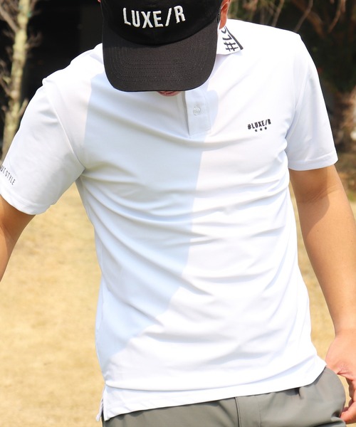 ポロシャツ (RM)「LUXE/R GOLF」COOL ＆ DRY ストレッチ スムース ロゴ