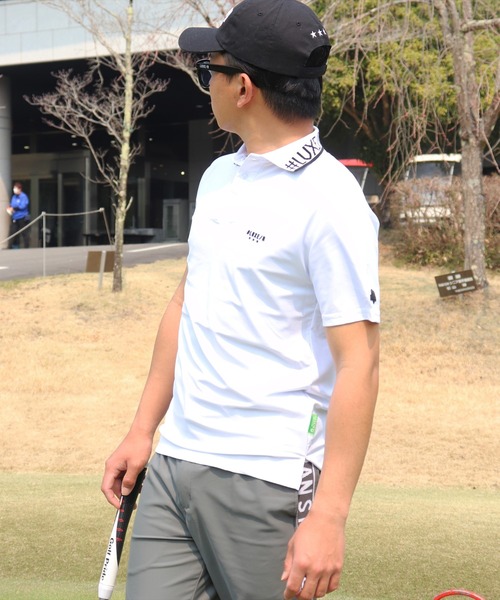 ポロシャツ (RM)「LUXE/R GOLF」COOL ＆ DRY ストレッチ スムース ロゴ