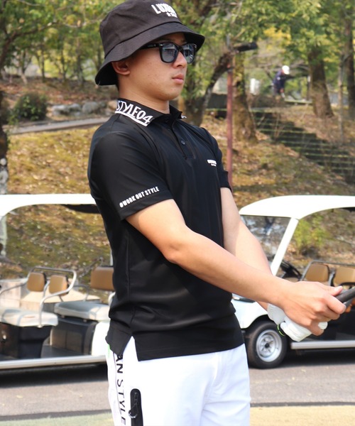 ポロシャツ (RM)「LUXE/R GOLF」COOL ＆ DRY ストレッチ スムース ロゴ